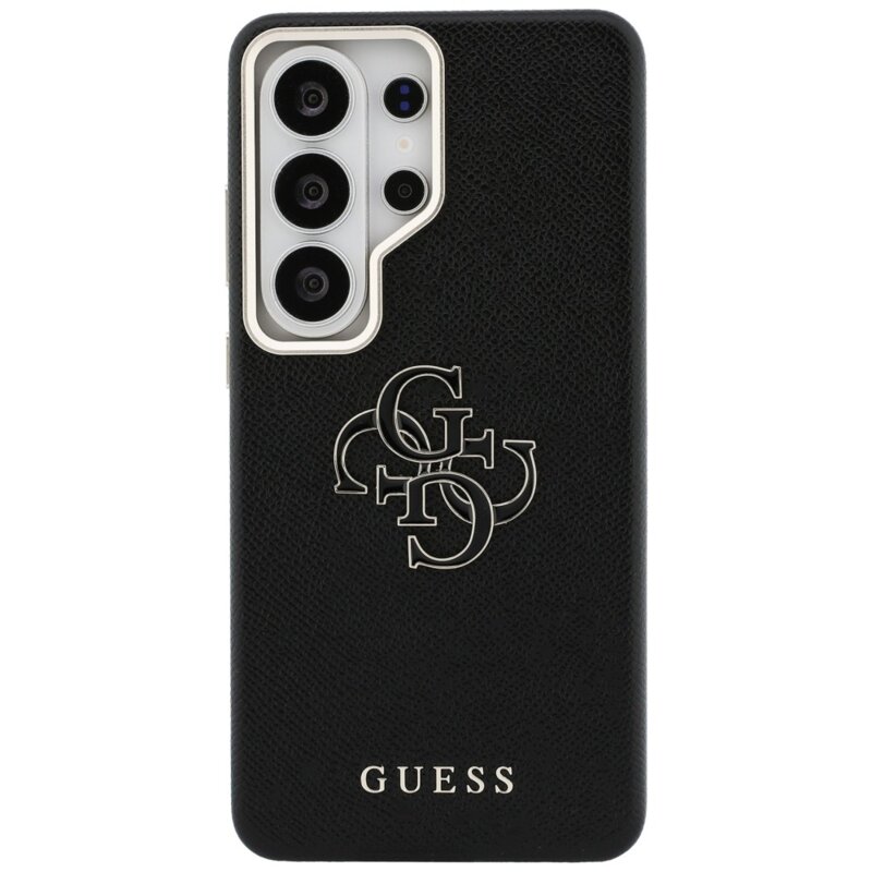 Husa Samsung Galaxy S26 Ultra Guess Grained Big 4G Metal Logo, negru, GUHCS26L5PS4RGGK