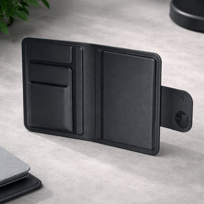 Husa pasaport smart cu localizare, Acefast S6, negru