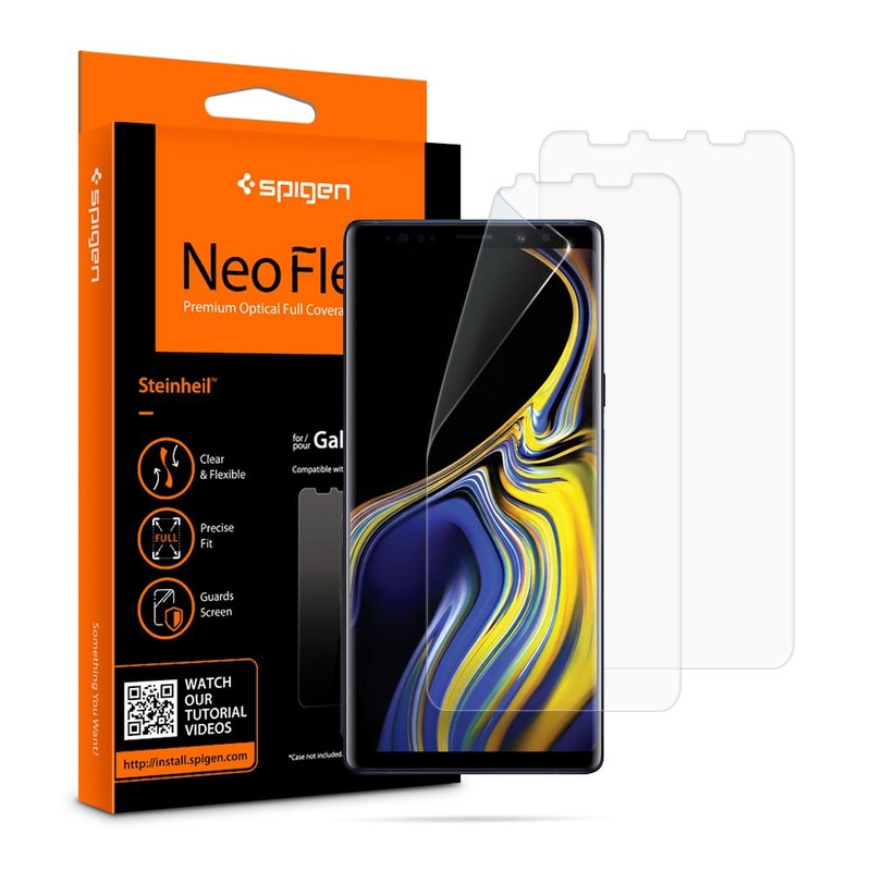 Folie Protectie FullCover Samsung Galaxy Note 9 Spigen Neo Flex(2 Pack) - Clear