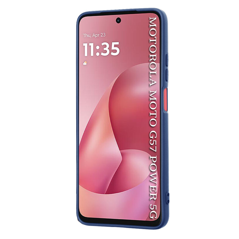 Husa silicon Motorola Moto G57 Power Techsuit SoftFlex, bleumarin