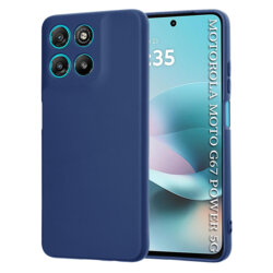 Husa silicon Motorola Moto G67 Power Techsuit SoftFlex, bleumarin