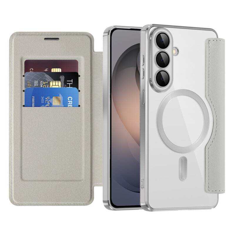 Husa Samsung Galaxy S26 Techsuit SmartMag Book Case, gri