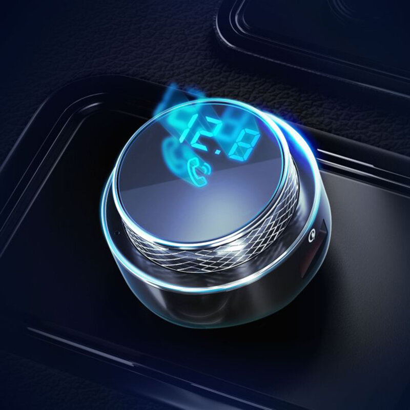 Modulator FM auto + incarcator dual USB 3mk Hyper, negru/argintiu