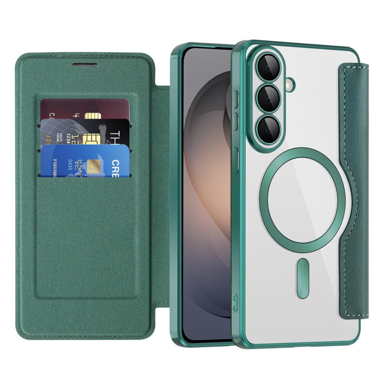 Husa Samsung Galaxy S26 Techsuit SmartMag Book Case, verde