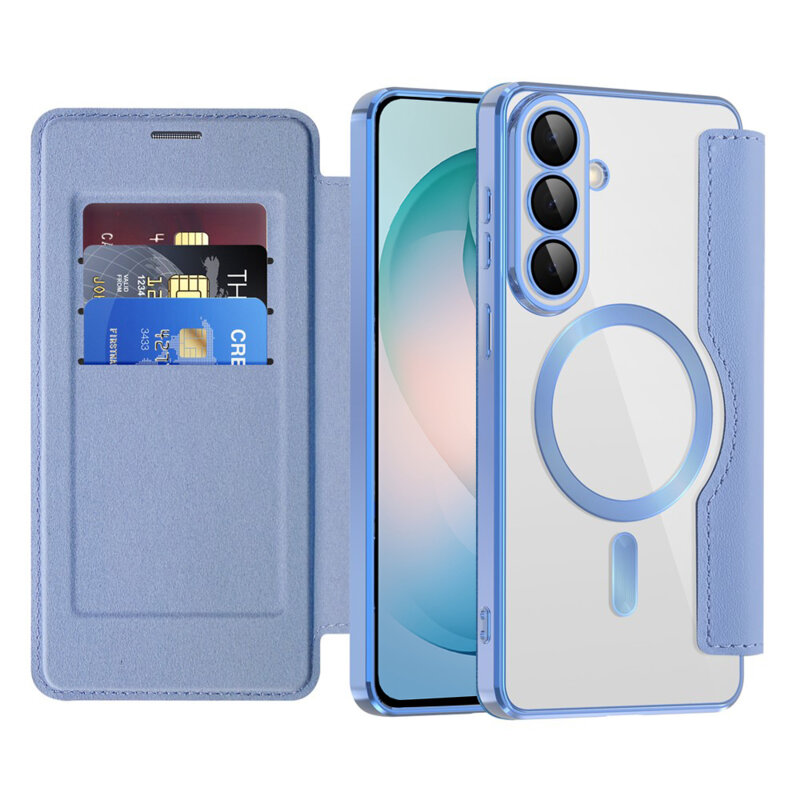 Husa Samsung Galaxy S26 Plus Techsuit SmartMag Book Case, bleu