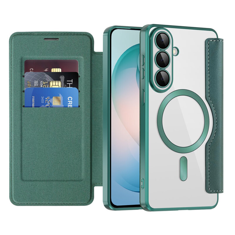 Husa Samsung Galaxy S26 Plus Techsuit SmartMag Book Case, verde
