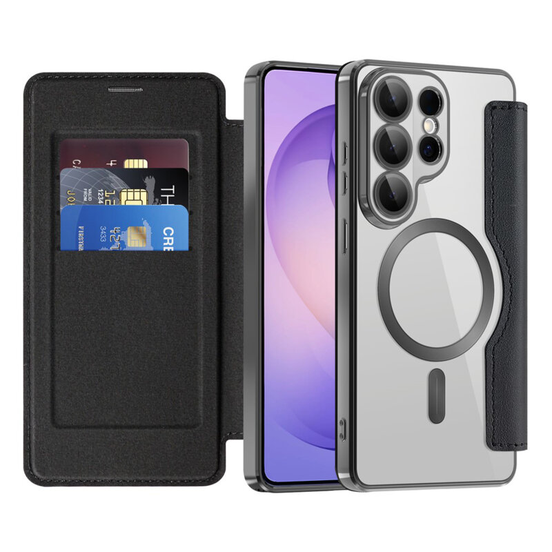 Husa Samsung Galaxy S26 Ultra Techsuit SmartMag Book Case, negru