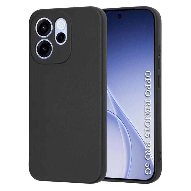 Husa silicon Oppo Reno15 Pro Techsuit SoftFlex, negru