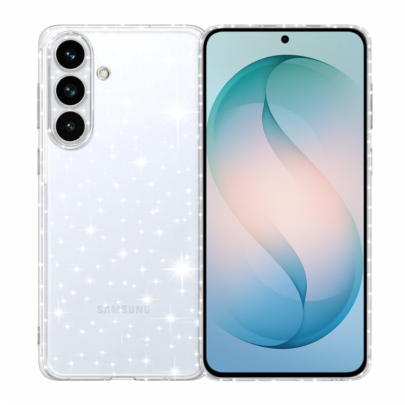 Husa sclipici Samsung Galaxy S26 Plus Techsuit SparkleSkin, transparenta
