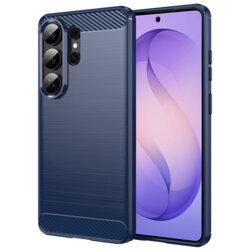 Husa Samsung Galaxy S26 Ultra Techsuit Carbon Silicone, albastru
