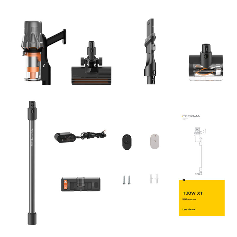 Aspirator vertical Deerma 2in1, 450W, 2500mAh, 155AW, T30W XT