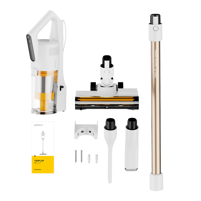 Aspirator vertical fara fir 2in1 Deerma T20W, 21kPa, 5000mAh