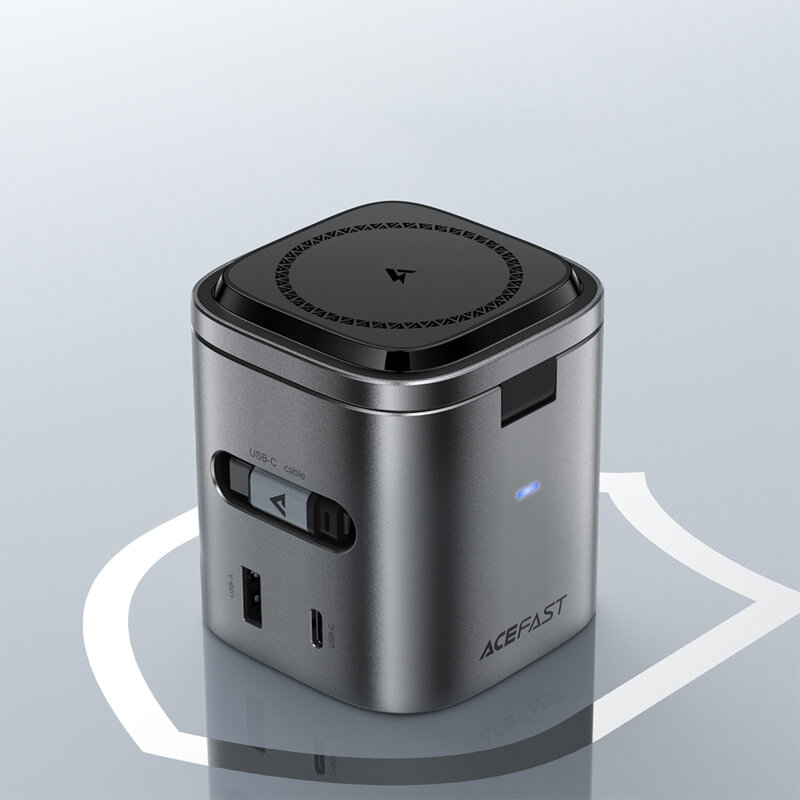 Statie de incarcare GaN 6in1 cu cablu tip C Acefast Z9, 80W