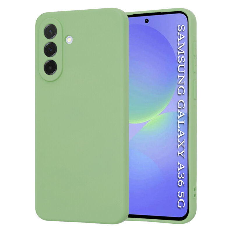 Husa silicon Samsung Galaxy A36 5G Techsuit SoftFlex, verde deschis