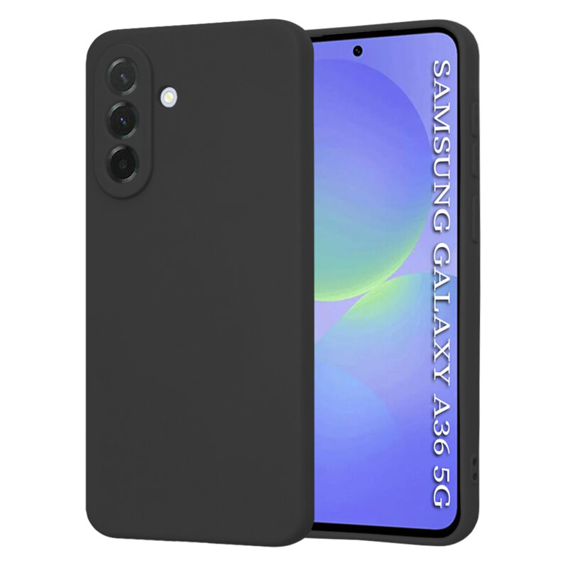 Husa silicon Samsung Galaxy A36 5G Techsuit SoftFlex, negru