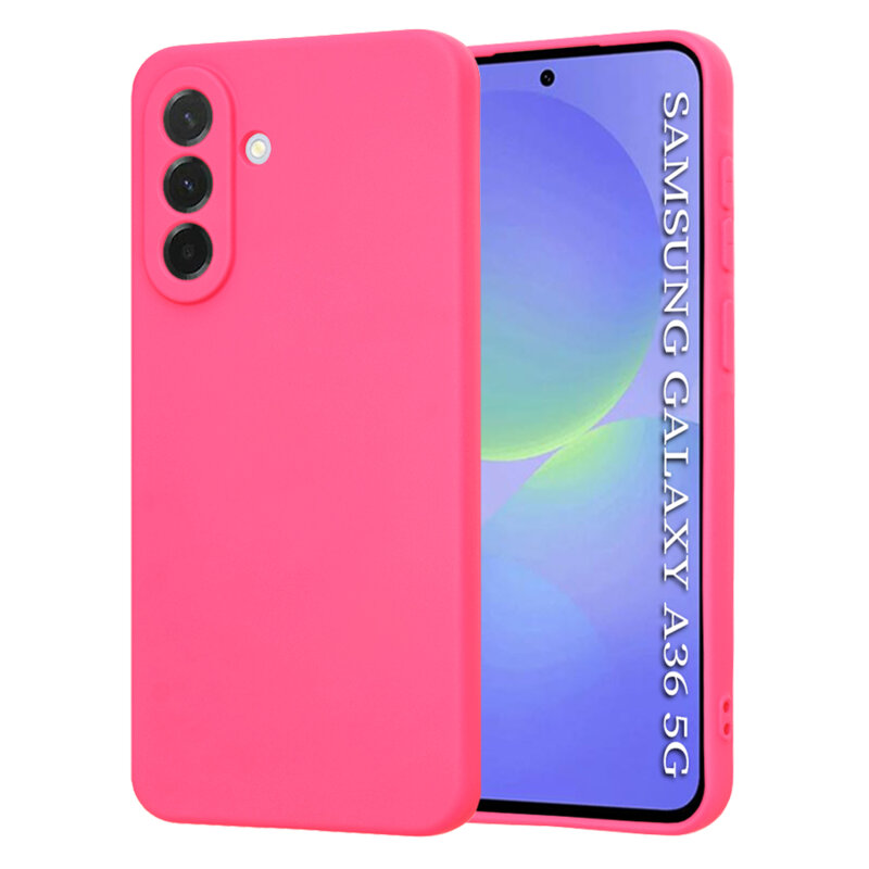 Husa silicon Samsung Galaxy A36 5G Techsuit SoftFlex, fucsia