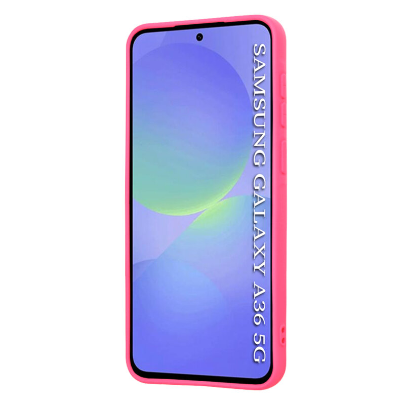 Husa silicon Samsung Galaxy A36 5G Techsuit SoftFlex, fucsia