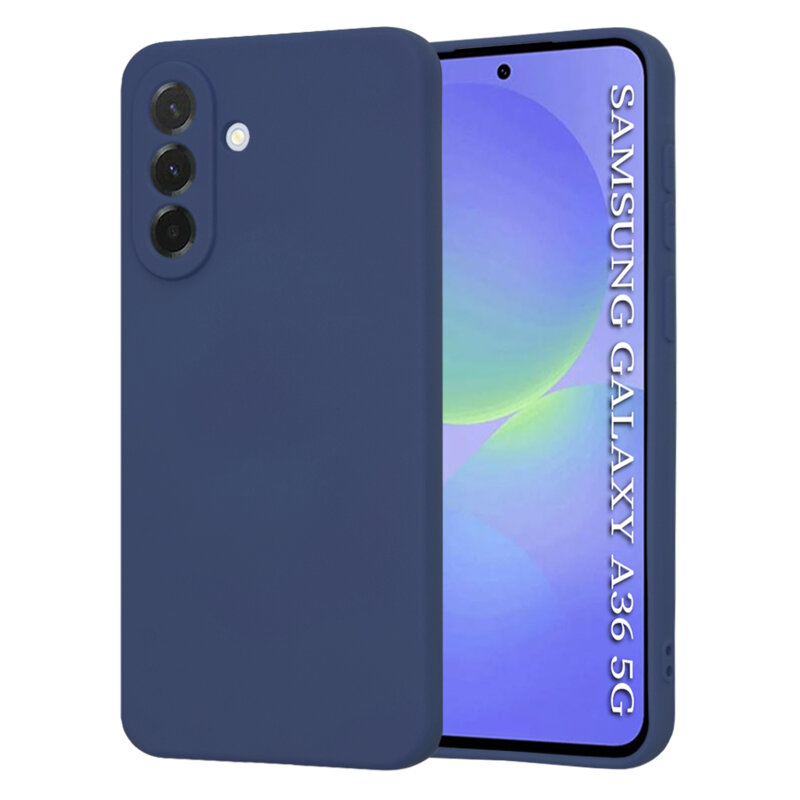 Husa silicon Samsung Galaxy A36 5G Techsuit SoftFlex, bleumarin