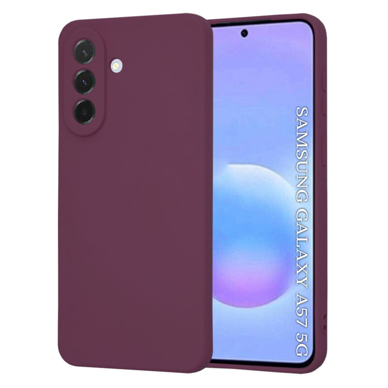 Husa silicon Samsung Galaxy A57 5G Techsuit SoftFlex, bordo