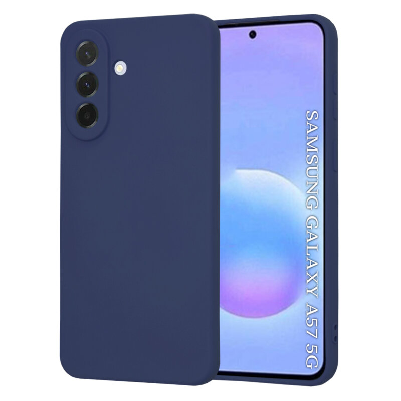 Husa silicon Samsung Galaxy A57 5G Techsuit SoftFlex, bleumarin