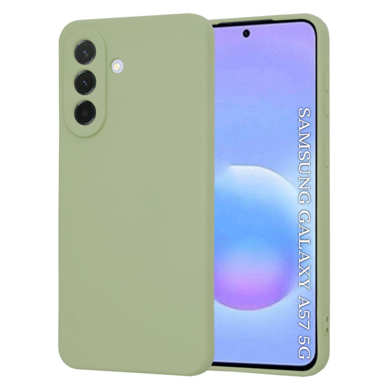 Husa silicon Samsung Galaxy A57 5G Techsuit SoftFlex, verde