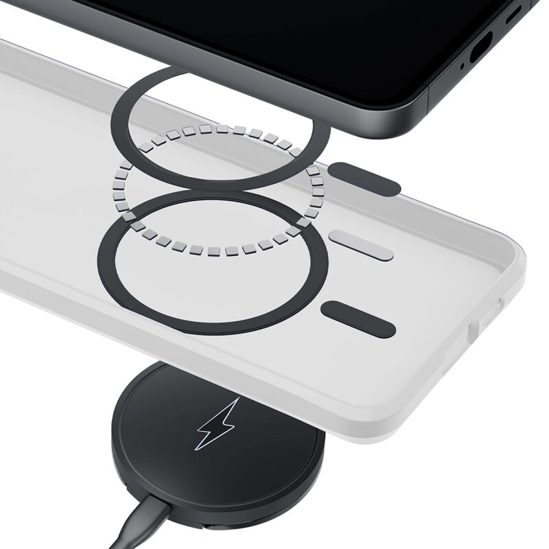 Husa Samsung Galaxy S26 Ultra premium 3mk Smoke MagCase, alb