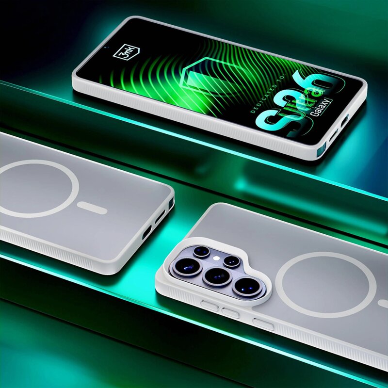 Husa Samsung Galaxy S26 Ultra premium 3mk Smoke MagCase, alb