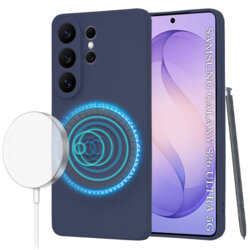 Husa silicon Samsung Galaxy S26 Ultra Techsuit SoftFlex MagSafe, bleumarin