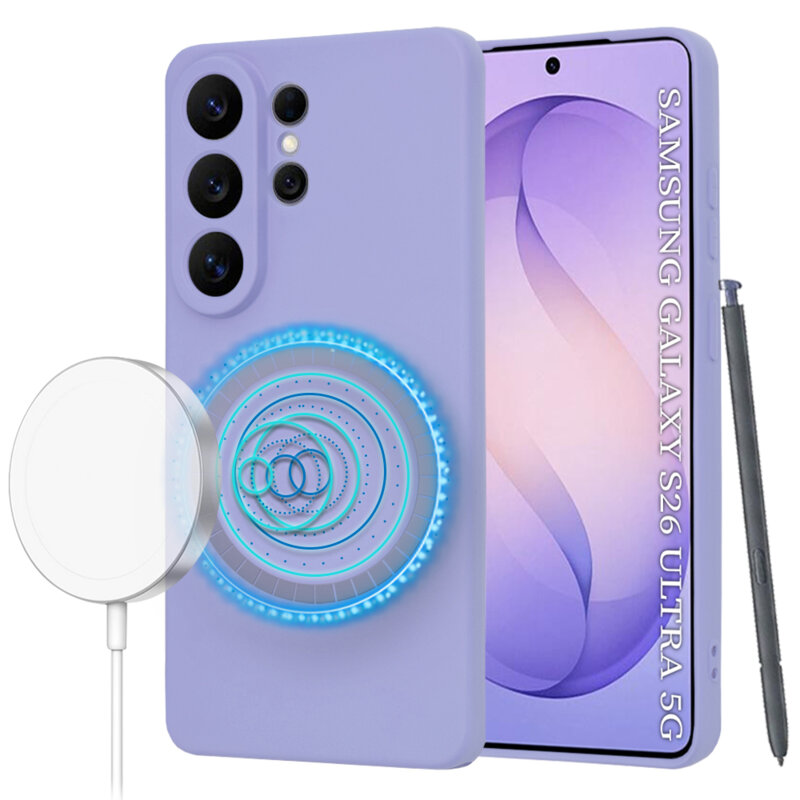 Husa silicon Samsung Galaxy S26 Ultra Techsuit SoftFlex MagSafe, violet