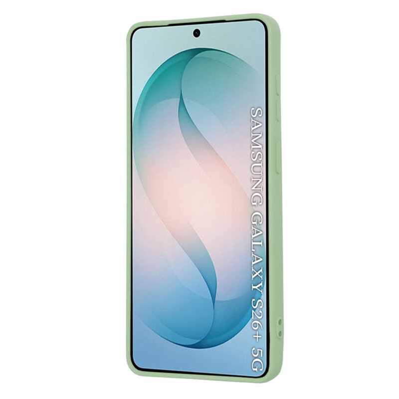 Husa silicon Samsung Galaxy S26 Plus Techsuit SoftFlex MagSafe, verde deschis