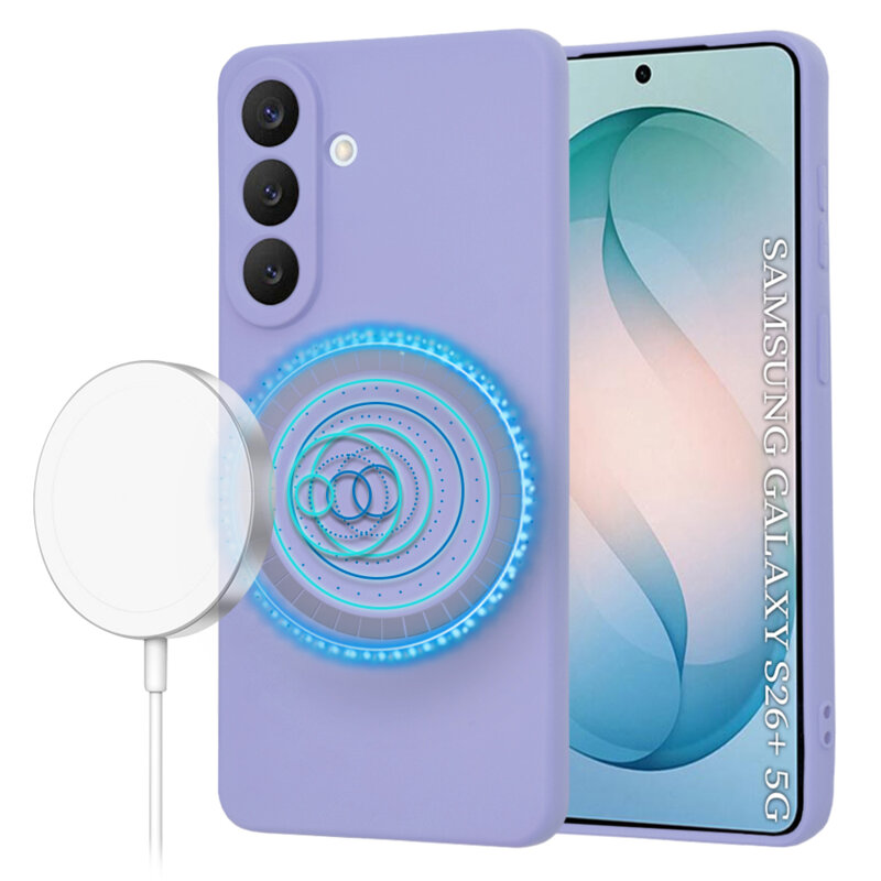 Husa silicon Samsung Galaxy S26 Plus Techsuit SoftFlex MagSafe, violet