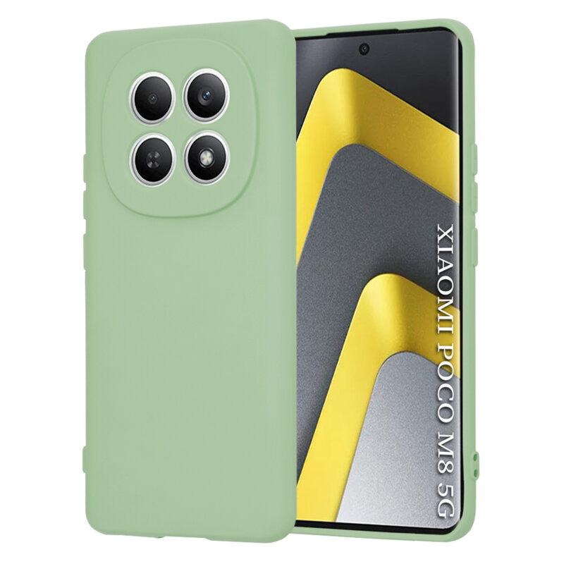 Husa silicon Xiaomi Poco M8 5G Techsuit SoftFlex, verde deschis