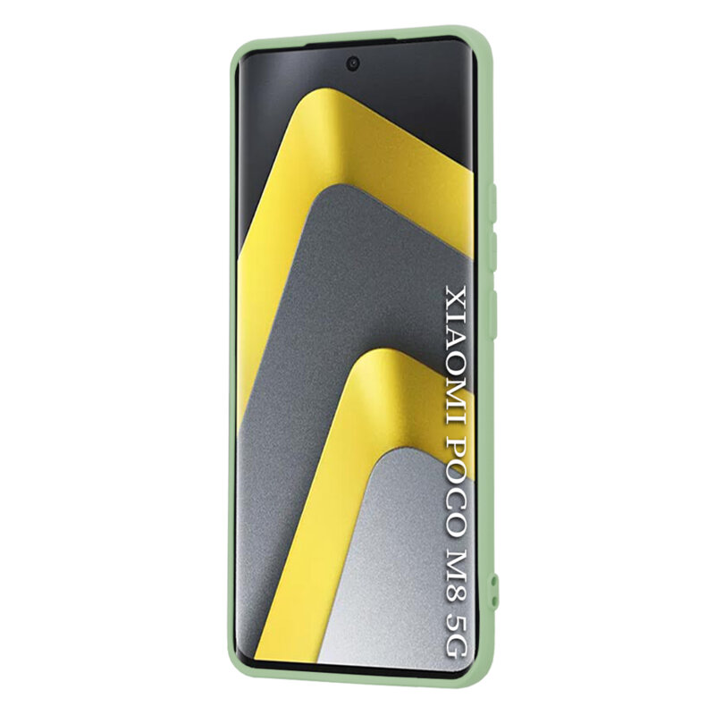 Husa silicon Xiaomi Poco M8 5G Techsuit SoftFlex, verde deschis
