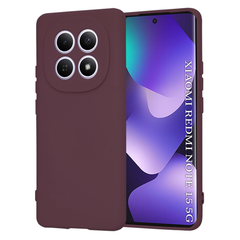 Husa silicon Xiaomi Redmi Note 15 5G Techsuit SoftFlex, bordo