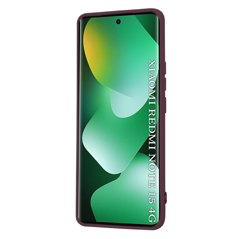 Husa silicon Xiaomi Redmi Note 15 4G Techsuit SoftFlex, bordo