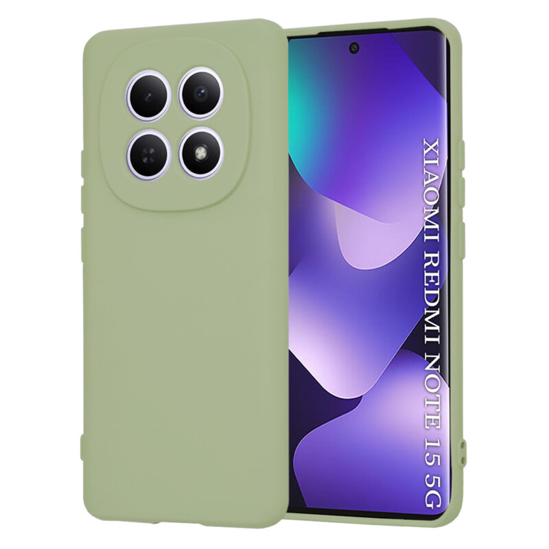 Husa silicon Xiaomi Redmi Note 15 5G Techsuit SoftFlex, verde