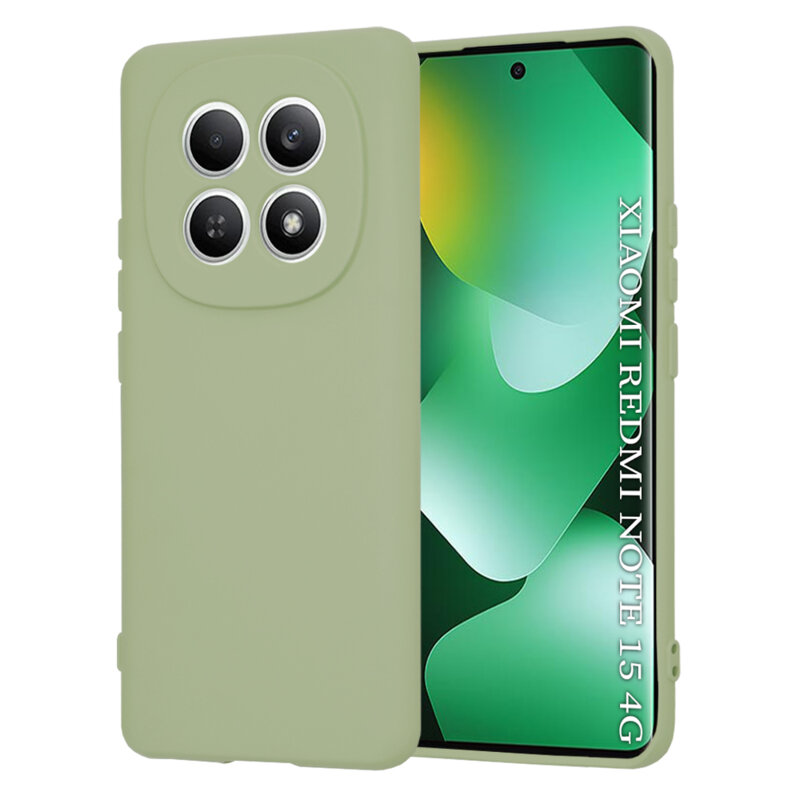Husa silicon Xiaomi Redmi Note 15 4G Techsuit SoftFlex, verde