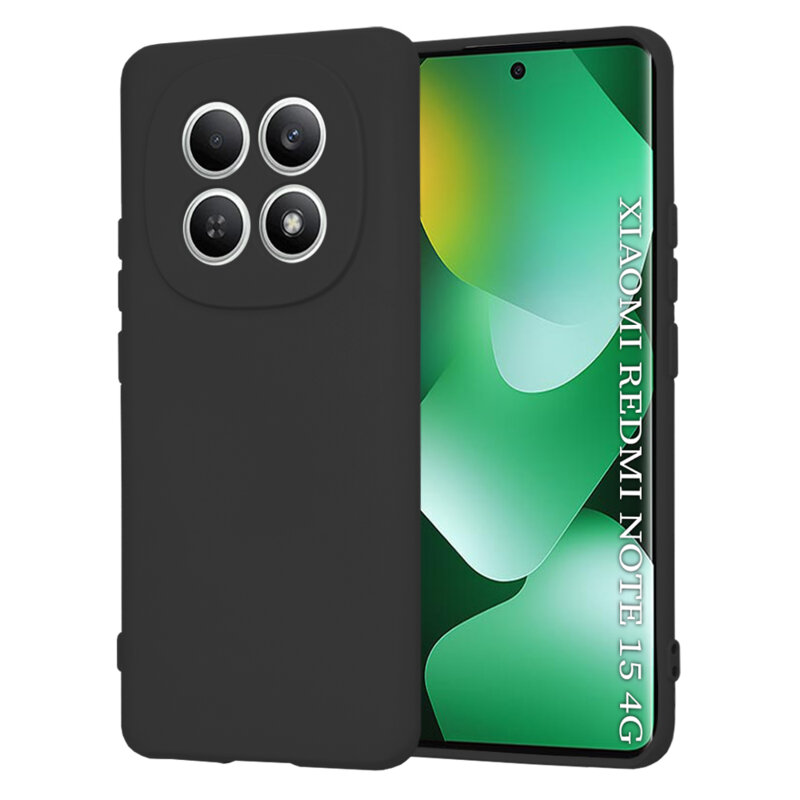 Husa silicon Xiaomi Redmi Note 15 4G Techsuit SoftFlex, negru