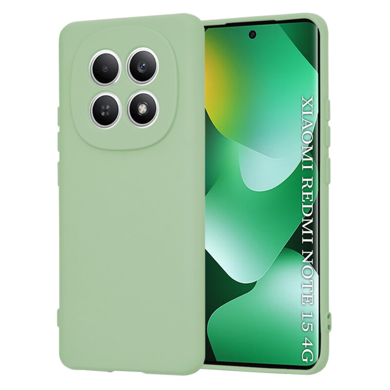 Husa silicon Xiaomi Redmi Note 15 4G Techsuit SoftFlex, verde deschis