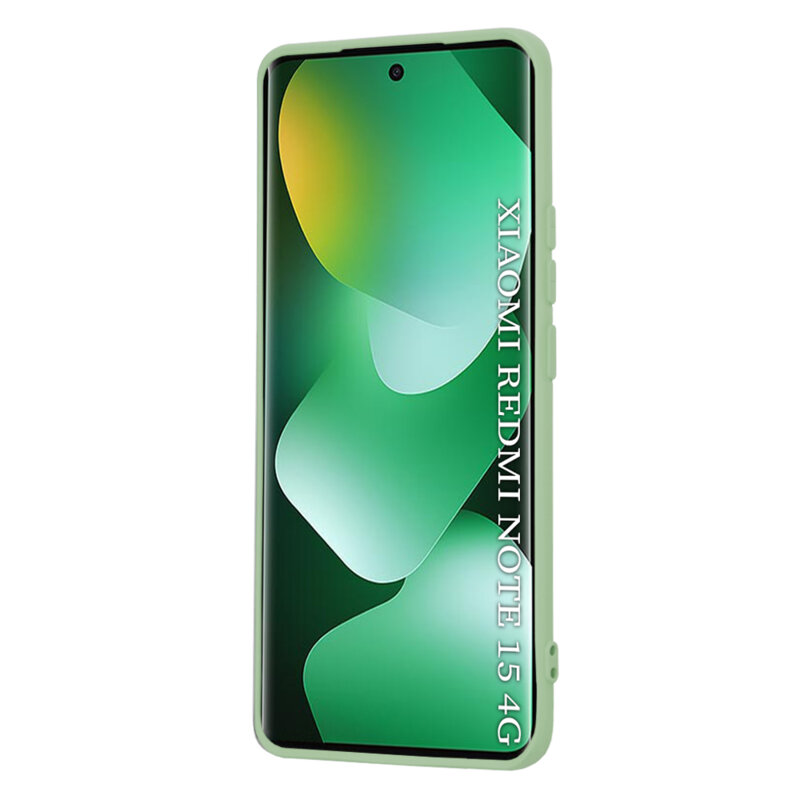 Husa silicon Xiaomi Redmi Note 15 4G Techsuit SoftFlex, verde deschis