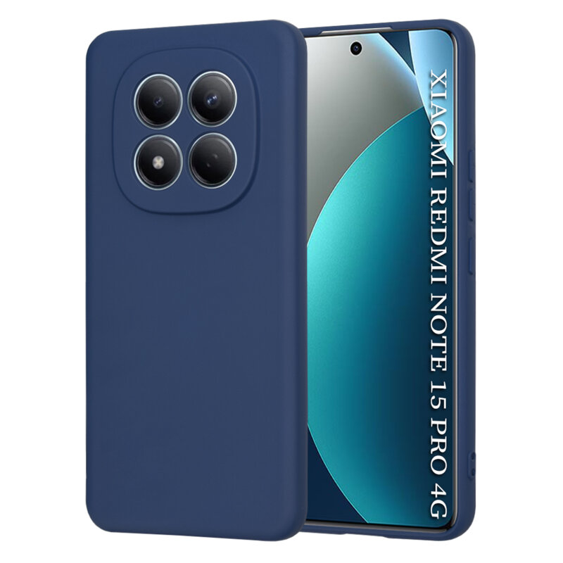 Husa silicon Xiaomi Redmi Note 15 Pro 4G Techsuit SoftFlex, bleumarin