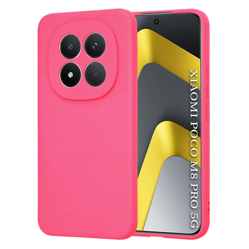 Husa silicon Xiaomi Poco M8 Pro 5G Techsuit SoftFlex, fucsia