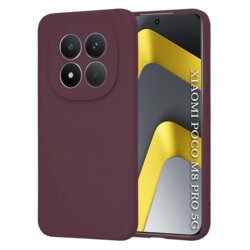 Husa silicon Xiaomi Poco M8 Pro 5G Techsuit SoftFlex, bordo