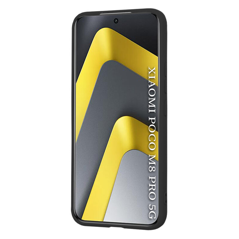 Husa silicon Xiaomi Poco M8 Pro 5G Techsuit SoftFlex, negru