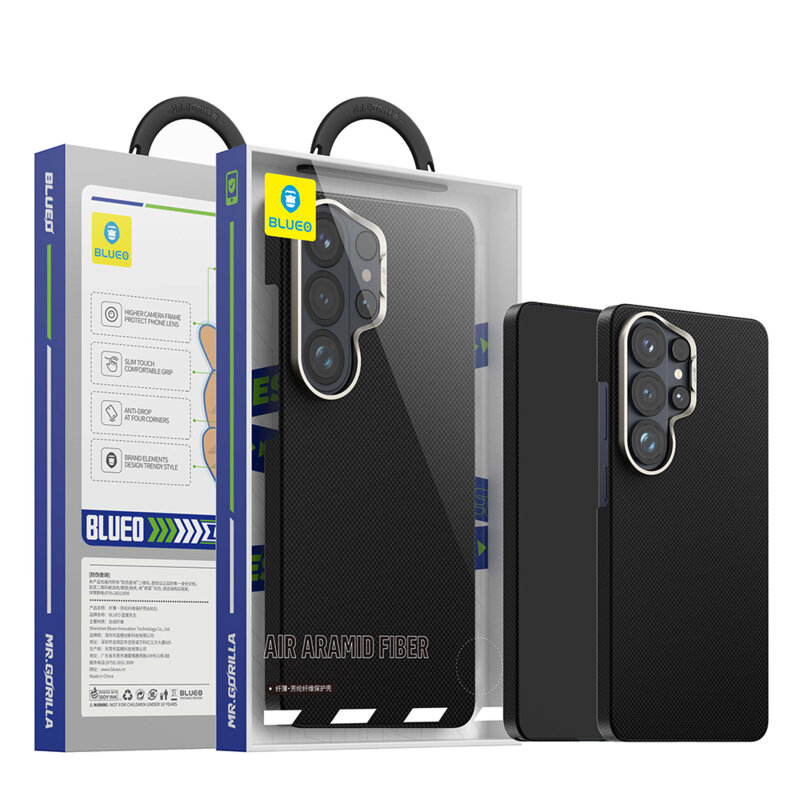 Husa Samsung Galaxy S26 Ultra Blueo AIR Aramid Fiber MagSafe Series, negru