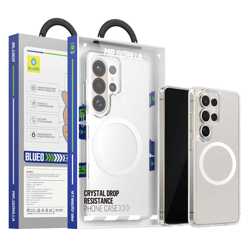 Husa Samsung Galaxy S26 Ultra Blueo Crystal Anti-Drop Series MagSafe, transparenta