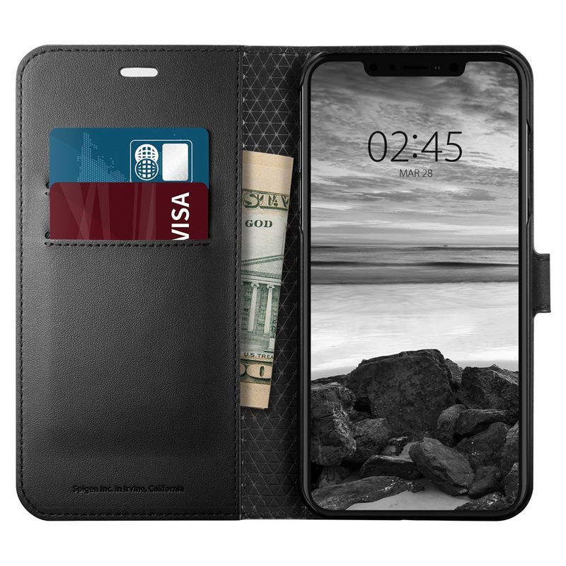 Husa iPhone XS Max Spigen Wallet S - Black