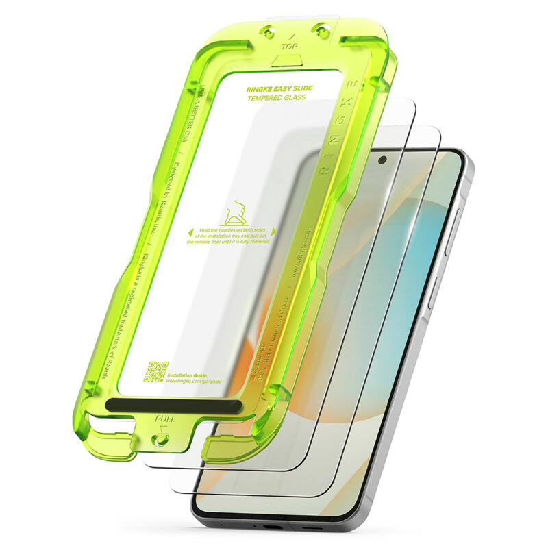 [Pachet 2x] Folie sticla Samsung Galaxy A57 5G Ringke Easy Slide Tempered Glass, transparenta