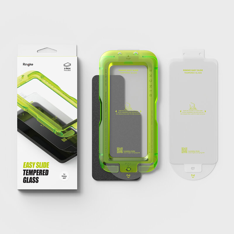 [Pachet 2x] Folie sticla Samsung Galaxy A57 5G Ringke Easy Slide Tempered Glass, transparenta
