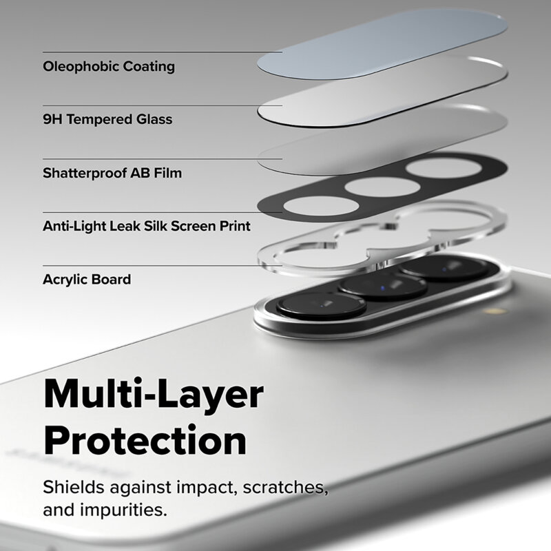 [Pachet 2x] Folie sticla camera Samsung Galaxy A57 5G Ringke Camera Full Cover, transparenta